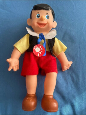 Pinocchio Vintage-Style Character Doll Red & Yellow